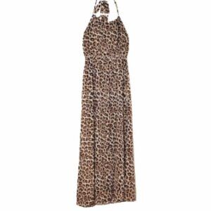 Forever 21 Leopard Print Sleeveless Long Dress (New without tag)